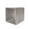 Benzara Contemporary Style Concrete Cube End Table with Sharp Edges, Gray