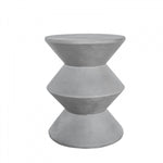 Benzara Contemporary Round Pot Design Concrete Stool, Gray