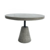 Benzara Round Shaped End Table with Concrete Top and Base, Gray