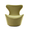 Benzara Modern Fabric Lounge Chair with Curved Seat and Backrest, Green