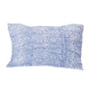 Benzara BM219400 Fabric King Size Pillow Sham with Ruffled and Pleated Details, Blue