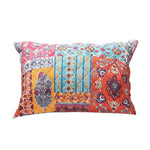 Benzara BM219420 Bohemian Style Fabric Pillow Sham with Floral Pattern, Multicolor