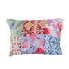 Benzara BM219426 Hand Painted Fabric Pillow Sham with Floral Tile Art, Multicolor