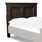 Benzara BM219482 Transitional Wooden Headboard with Molded Details, Brown