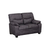 Benzara BM219543 Fabric Upholstered Loveseat with Pillow Top Armrests and Padded Seat, Gray