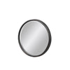 Benzara BM219644 Round Wall Mirror with Tarnished Design and Keyhole Hanger, Set of 2, Black