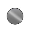 Benzara BM219667 Circular Wall Mirror with Metal Frame, Silver and Black