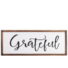 Benzara BM219681 Rectangular Wooden Wall Art with Grateful Typography, Set of 2, Brown