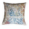 Benzara BM219689 18 x 18 Hand Block Printed Cotton Accent Pillow Cover, Multicolor