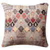 Benzara BM219692 18 x 18 Cotton Accent Pillow Cover with Quatrefoil Print, Multicolor