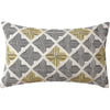 Benzara BM219699 Square Cotton Handwoven Cushion Cover with Arrow Silhouette, Multicolor