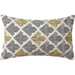 Benzara BM219699 Square Cotton Handwoven Cushion Cover with Arrow Silhouette, Multicolor