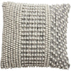 Benzara BM219705 18 X 18 `` Cotton Cushion Cover with Soft Textured Beads, White