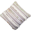 Benzara BM219706 18 x 18 Kilim Printed Cotton Accent Pillow Cover, White and Gray