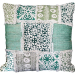 Benzara BM219708 18 x 18 Patchwork Cotton Accent Pillow Cover, Multicolor