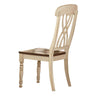 Benzara Traditional Style Dining Chair with Turned Legs, White and Brown