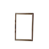 Benzara Wooden Frame Dresser Mirror with Natural Grain Details, Walnut Brown