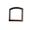 Benzara Transitional Dresser Mirror with Raised Outer Edge and Curved Top, Brown