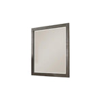 Benzara Contemporary Wooden Frame Dresser Mirror with Natural Grain Details, Gray