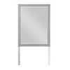 Benzara Transitional Style Wooden Frame Dresser Mirror with Mounting Bracket, Gray