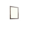 Benzara Transitional Style Wooden Encased Mirror with Grain Details, Brown