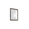 Benzara Square Shape Mirror with Wooden Frame and Beveled Edges, Weathered Brown