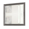 Benzara Rectangular Shape Wooden Encased Mirror with Molded Frame, Brown