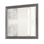 Benzara Rectangular Shape Wooden Encased Mirror with Molded Frame, Brown