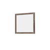 Benzara Transitional Square Shape Wooden Frame Mirror with Textured Details, Brown