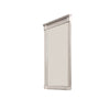 Benzara Transitional Style Wooden Frame Mirror with Projected Top, White