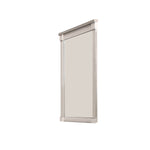 Benzara Transitional Style Wooden Frame Mirror with Projected Top, White