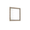 Benzara Transitional Style Wooden Frame Mirror with Grain Details, Brown