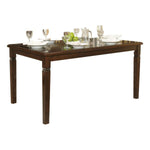 Benzara Rectangular Shape Wooden Dining Table with Tapered Legs, Oak Brown