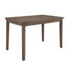 Benzara Rectangular Shape Wooden Dining Table with Tapered Legs, Rustic Brown