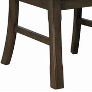 Benzara BM220545 Ladder Arched Back Side Chair with Wooden Legs, Set of 2, Brown and Gray