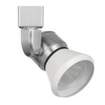 Benzara 10W Integrated Led Metal Track Fixture with Cone Head, Silver and White
