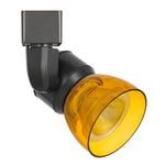 Benzara BM220593 10W Integrated Led Track Fixture with Polycarbonate Head, Black and Yellow
