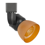 Benzara BM220594 10W Integrated Led Track Fixture with Polycarbonate Head, Black and Orange
