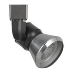 Benzara BM220598 10W Integrated Led Metal Track Fixture with Cone Head, Black and Silver