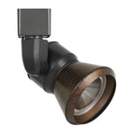 Benzara 10W Integrated Led Metal Track Fixture with Cone Head, Black and Bronze