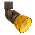 Benzara BM220609 10W Integrated Led Track Fixture with Polycarbonate Head, Bronze and Yellow
