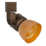 Benzara BM220610 10W Integrated Led Track Fixture with Polycarbonate Head, Bronze and Orange