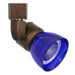 Benzara BM220611 10W Integrated Led Track Fixture with Polycarbonate Head, Bronze and Blue