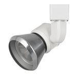 Benzara BM220630 10W Integrated Led Metal Track Fixture with Cone Head, White and Silver