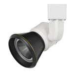 Benzara BM220631 10W Integrated Cone Head Led Metal Track Fixture, White and Black