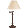 Benzara Paper Wrapped Shade Table Lamp with Metal Base, Set of 4, Brown and Bronze