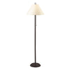 Benzara Metal Floor Lamp with Pull Chain Switch and Paper Shade, Off White and Black