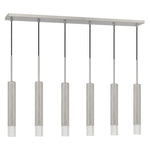 Benzara Hexagonal Metal Frame 6 Led Light Pendant with Glass Diffuser, Gray
