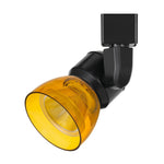 Benzara BM220669 Metal and Clear Polycarbonate Led Track Fixture, Yellow and Black