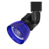 Benzara Metal and Clear Polycarbonate Led Track Fixture, Blue and Black